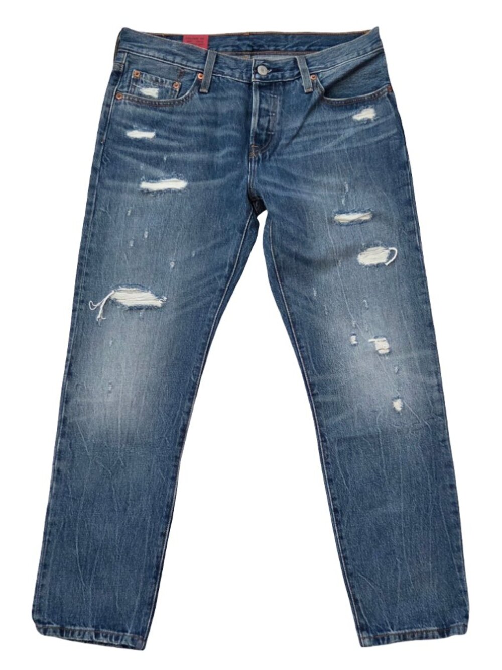 Levi’s 501 CT Jeans Womens 27x32 Distressed Tapered Button Fly Boyfriend Denim